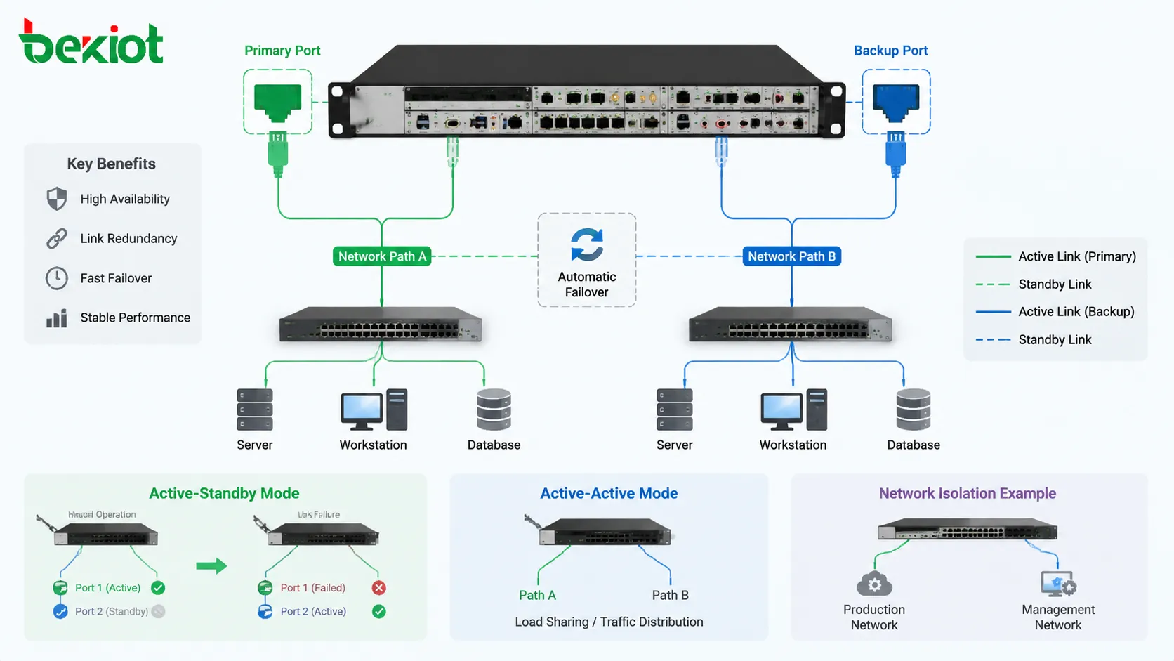 Quelles sont les caractéristiques et les avantages d’application de la redondance à double port ?
