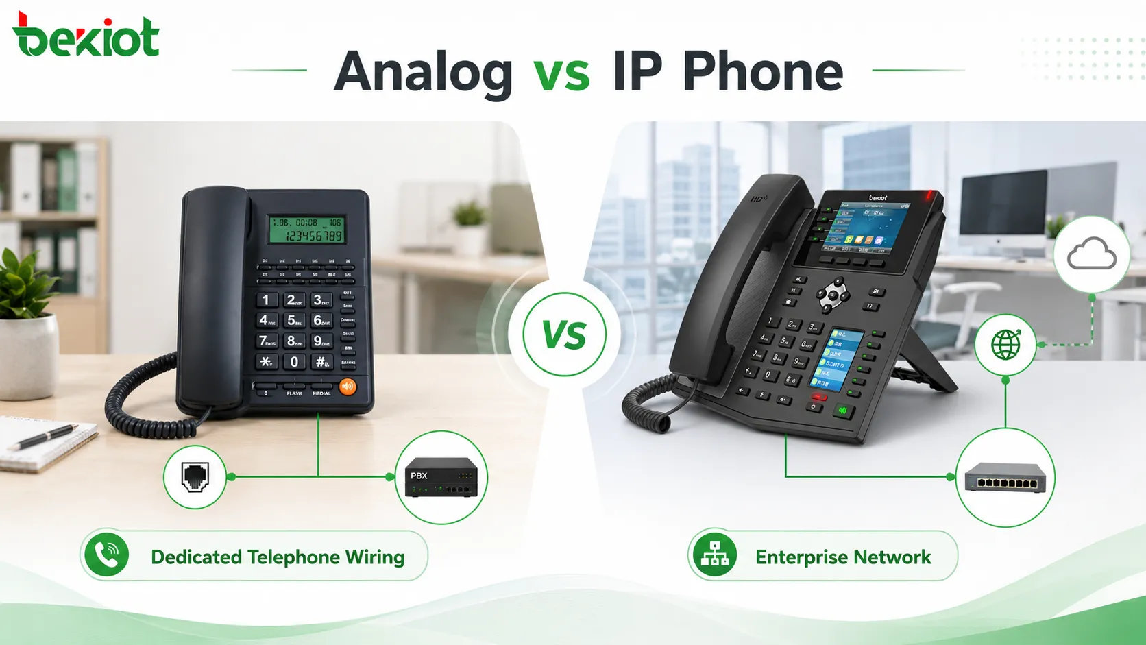 Quelles sont les différences entre les téléphones analogiques et les téléphones IP ?