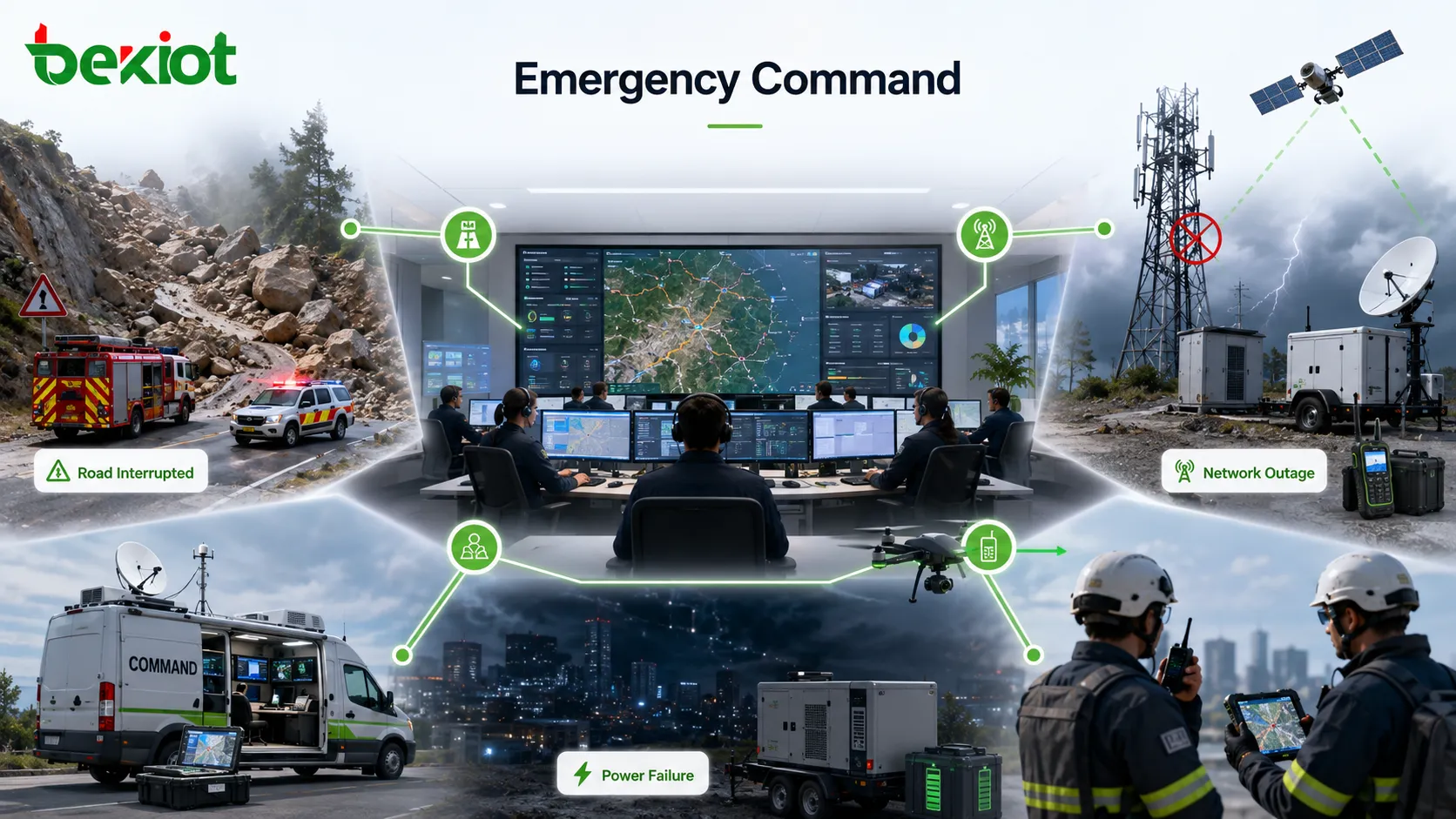 Que sont les « trois déconnexions » dans le commandement d'urgence ?