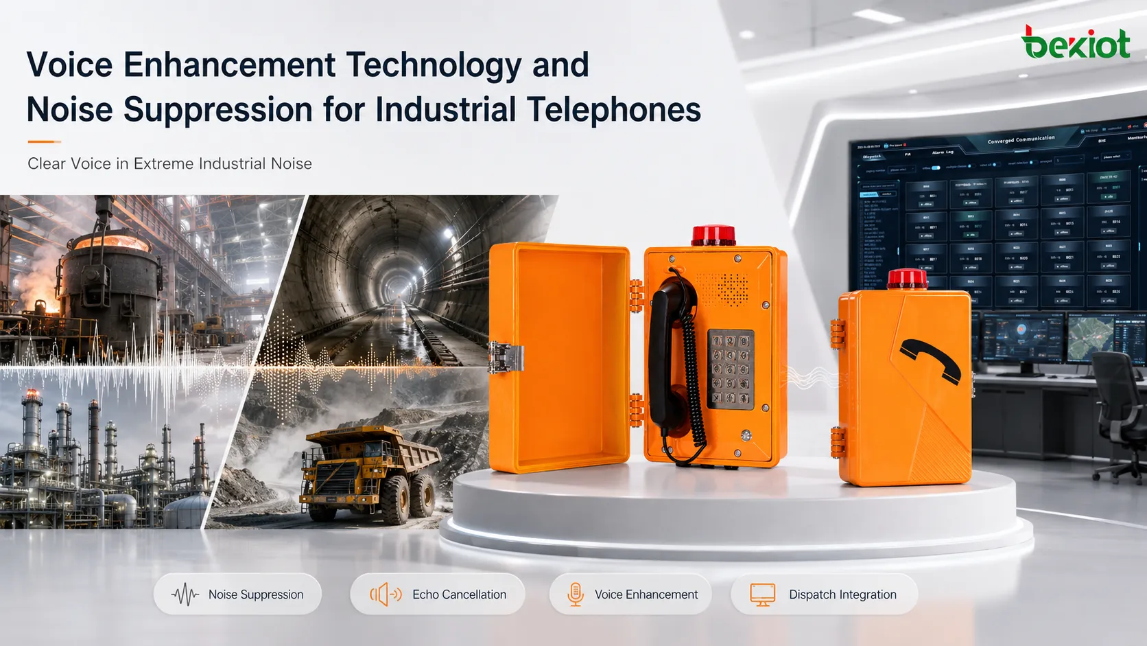 Technologie d’amélioration vocale et suppression du bruit pour téléphones industriels