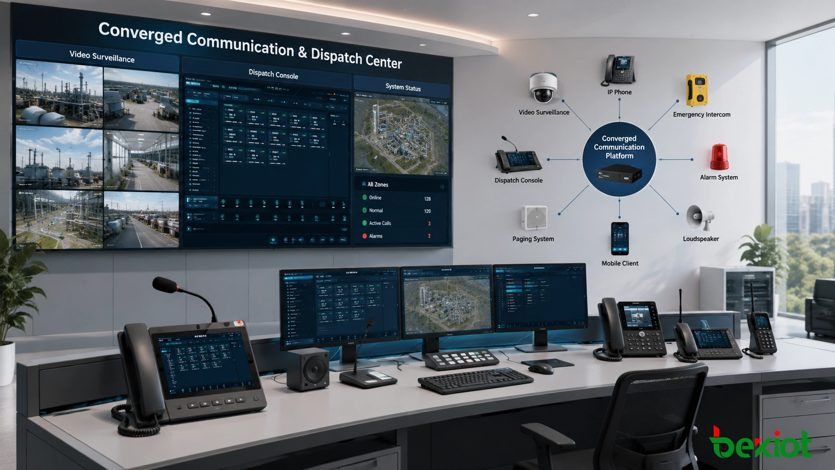Intégration de la vidéosurveillance pour les systèmes de communications convergentes
