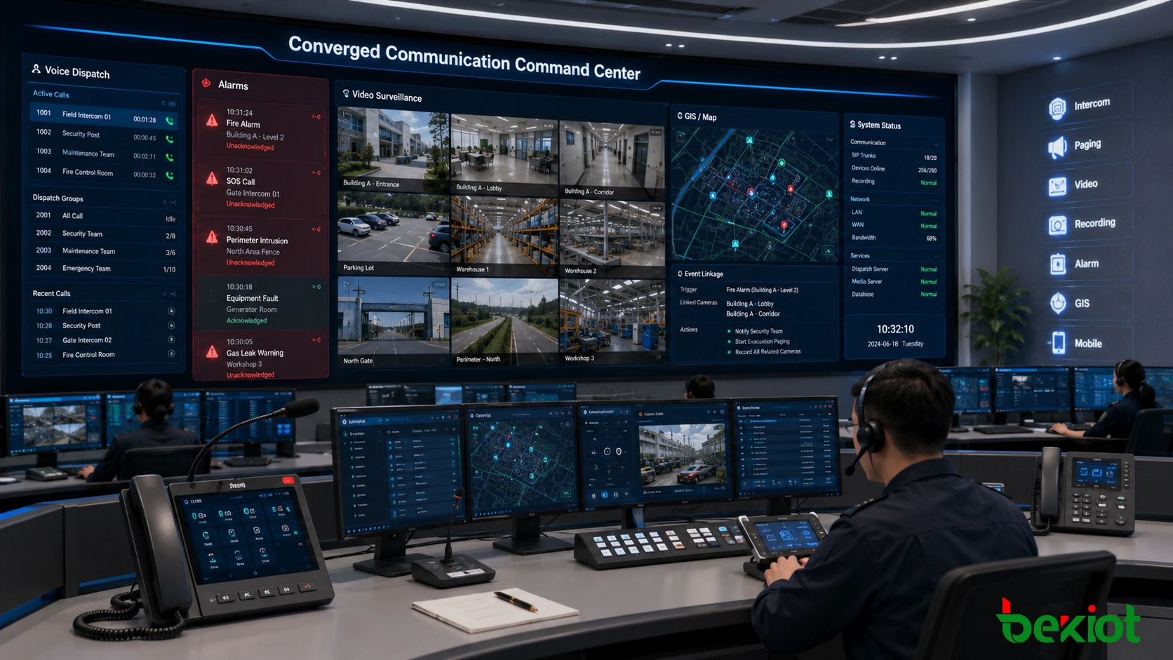 Intégration de la vidéosurveillance pour les systèmes de communication d'urgence et de répartition