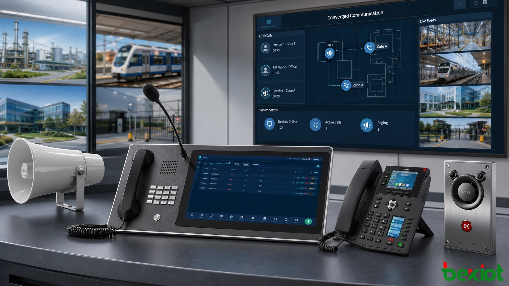 Solution de Communications Convergentes pour l'Intégration de la Voix, de la Radio, de la Vidéo et de la Sonorisation