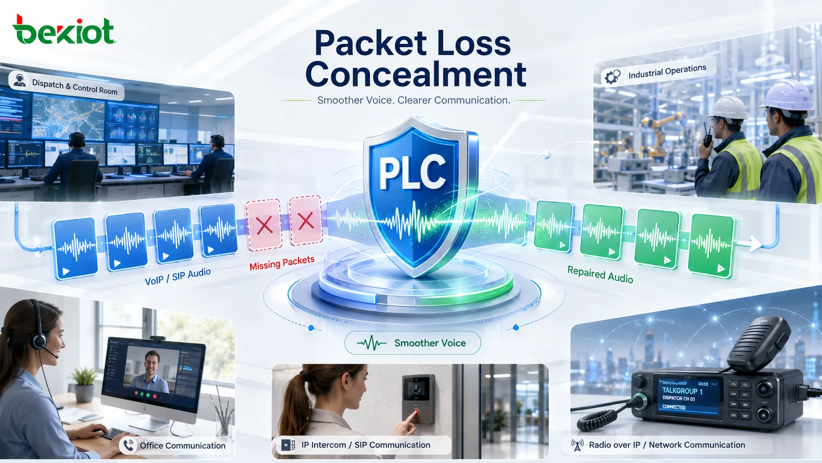 Quels sont les avantages audio de Packet Loss Concealment (PLC) ?