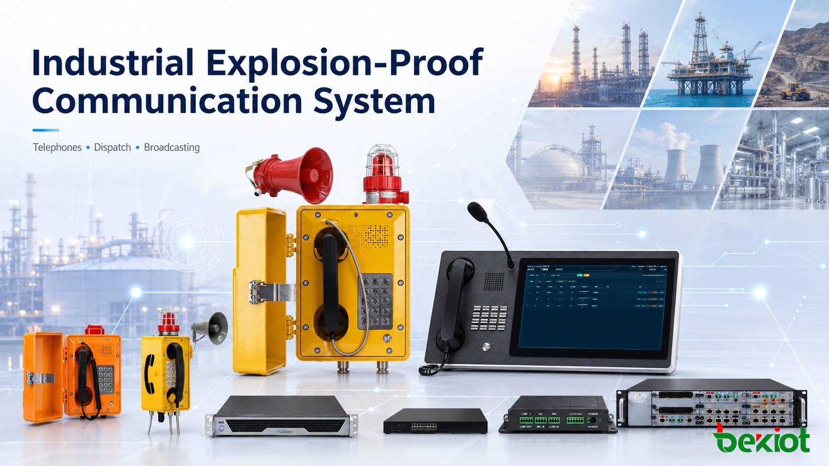 Communication industrielle antidéflagrante : intégration des téléphones et du système de dispatching