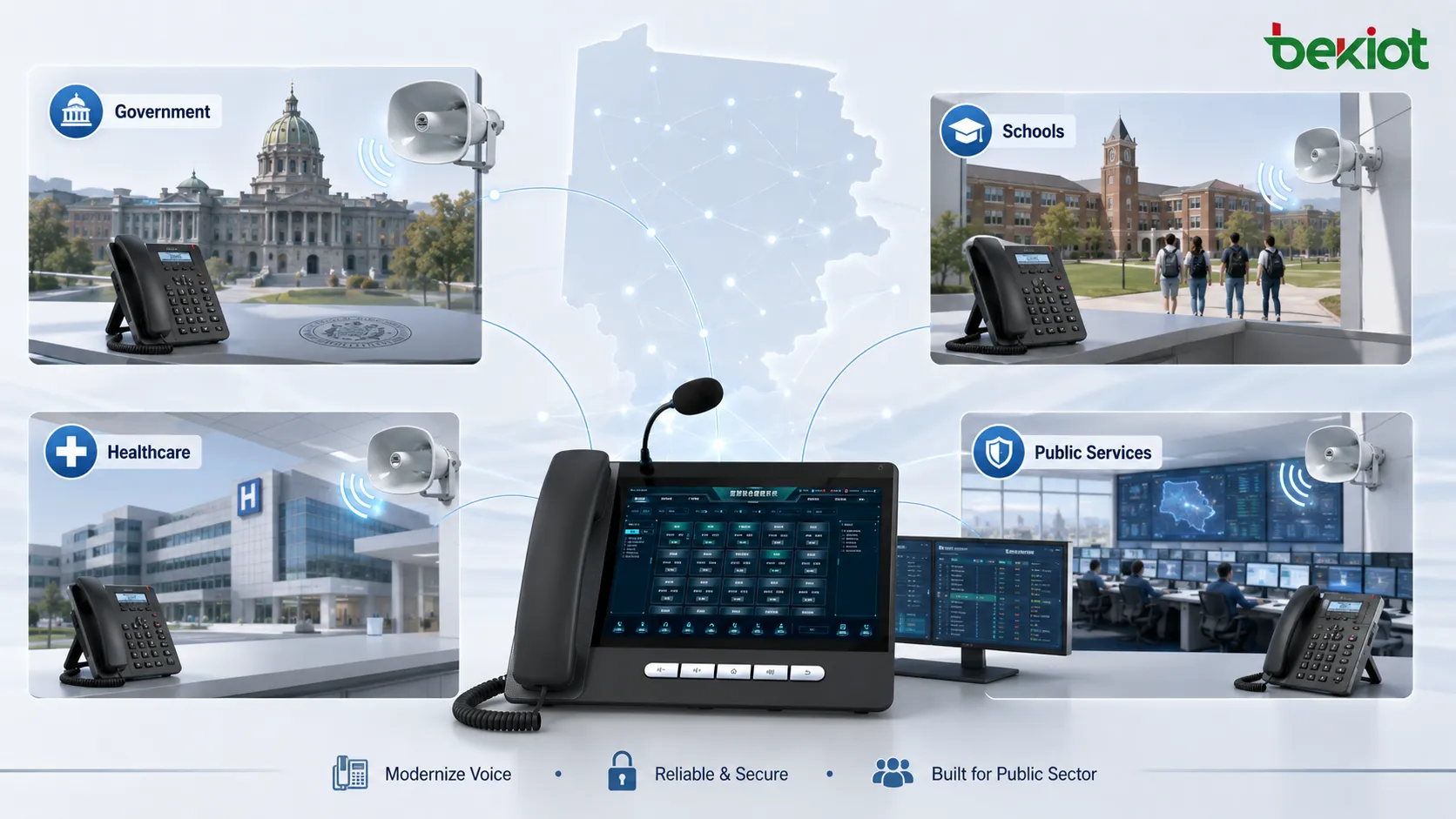 Attribution du contrat PBX de Pennsylvanie pour la VoIP sur site et les services de communications du secteur public