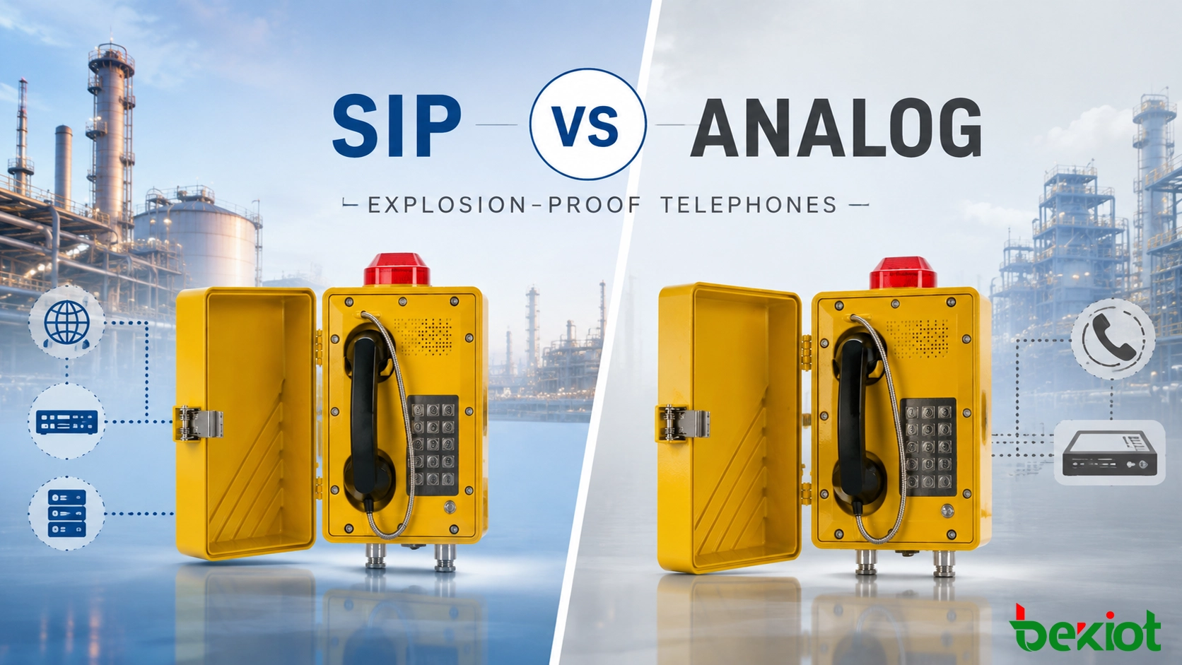 Téléphones antidéflagrants SIP vs analogiques : quelle est la différence ?