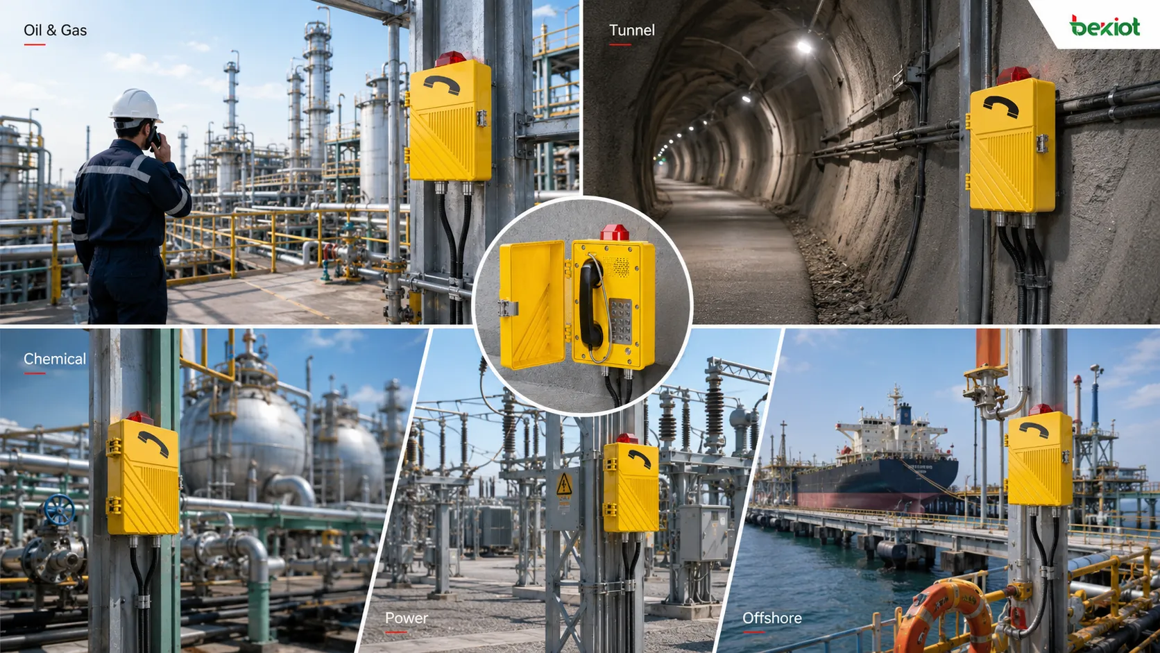 Applications de téléphones antidéflagrants dans des environnements de travail dangereux : pétrole et gaz, chimie, mines, tunnels, énergie, offshore, ports et industrie