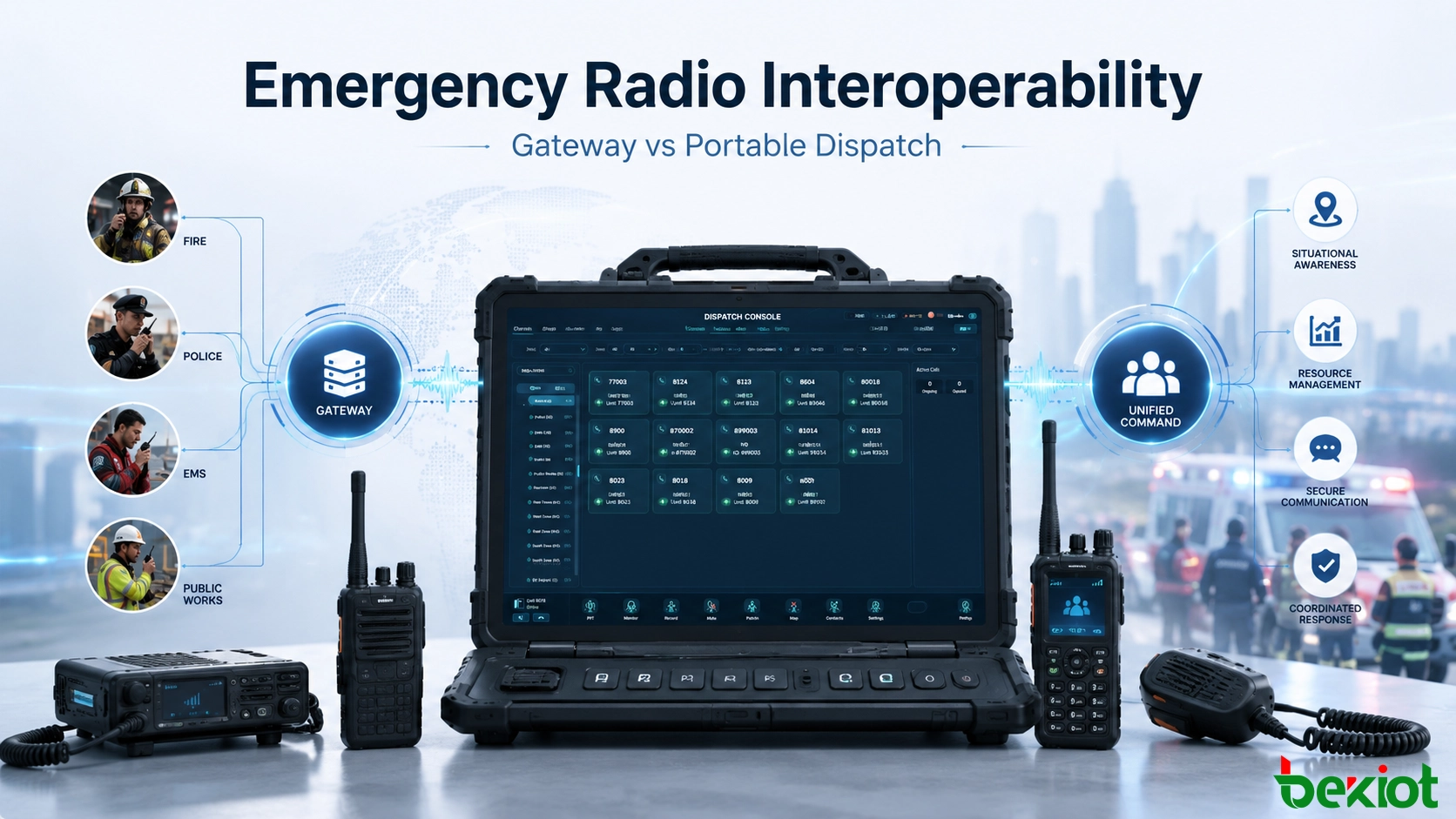 Interopérabilité radio d'urgence : Passerelle vs Console de répartition portable