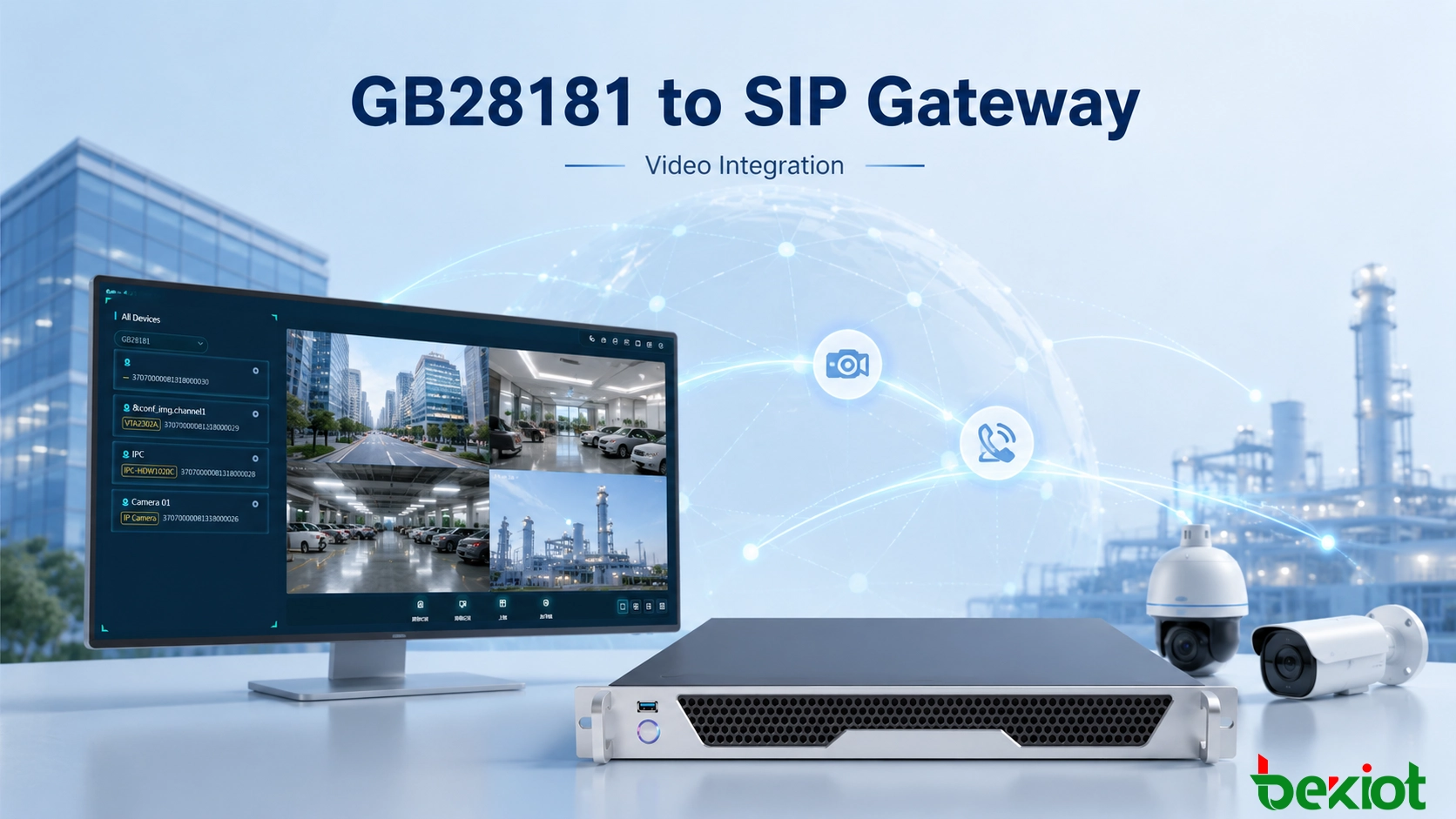 Solution de passerelle GB28181 vers SIP pour l'intégration de la vidéo et des communications unifiées