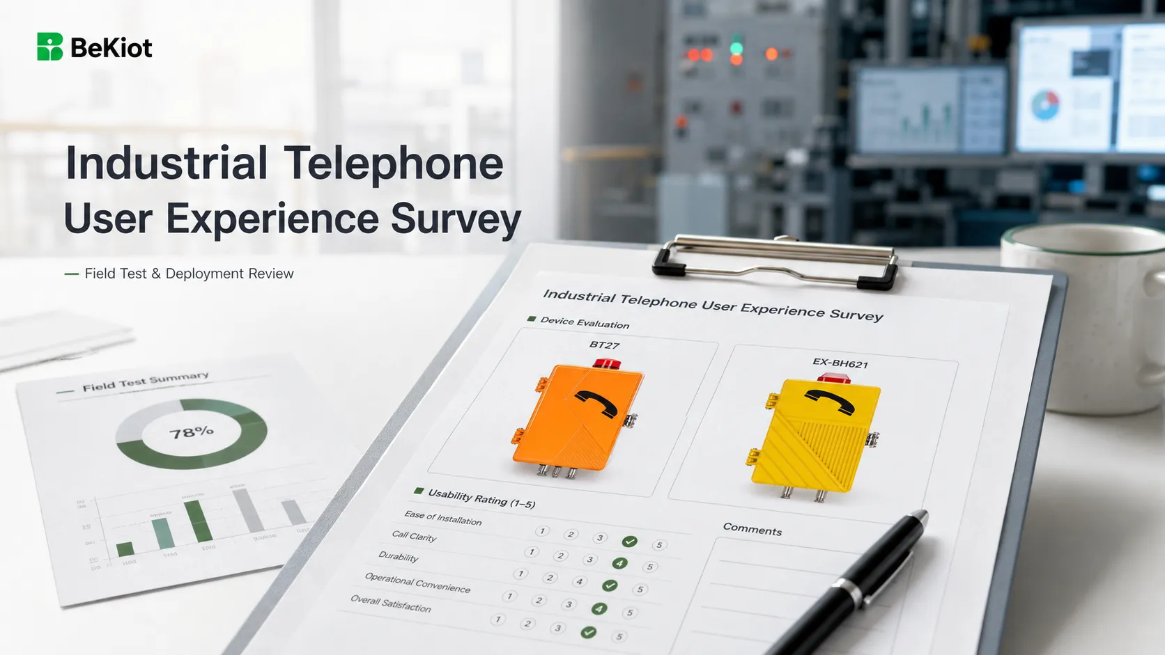 Enquête sur l'expérience utilisateur des postes téléphoniques industriels : dimensions des essais sur le terrain et directives de sélection