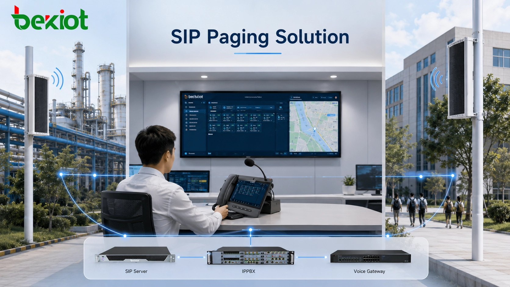Guide d'intégration des enceintes colonnes SIP : Construire une solution de paging IP compatible