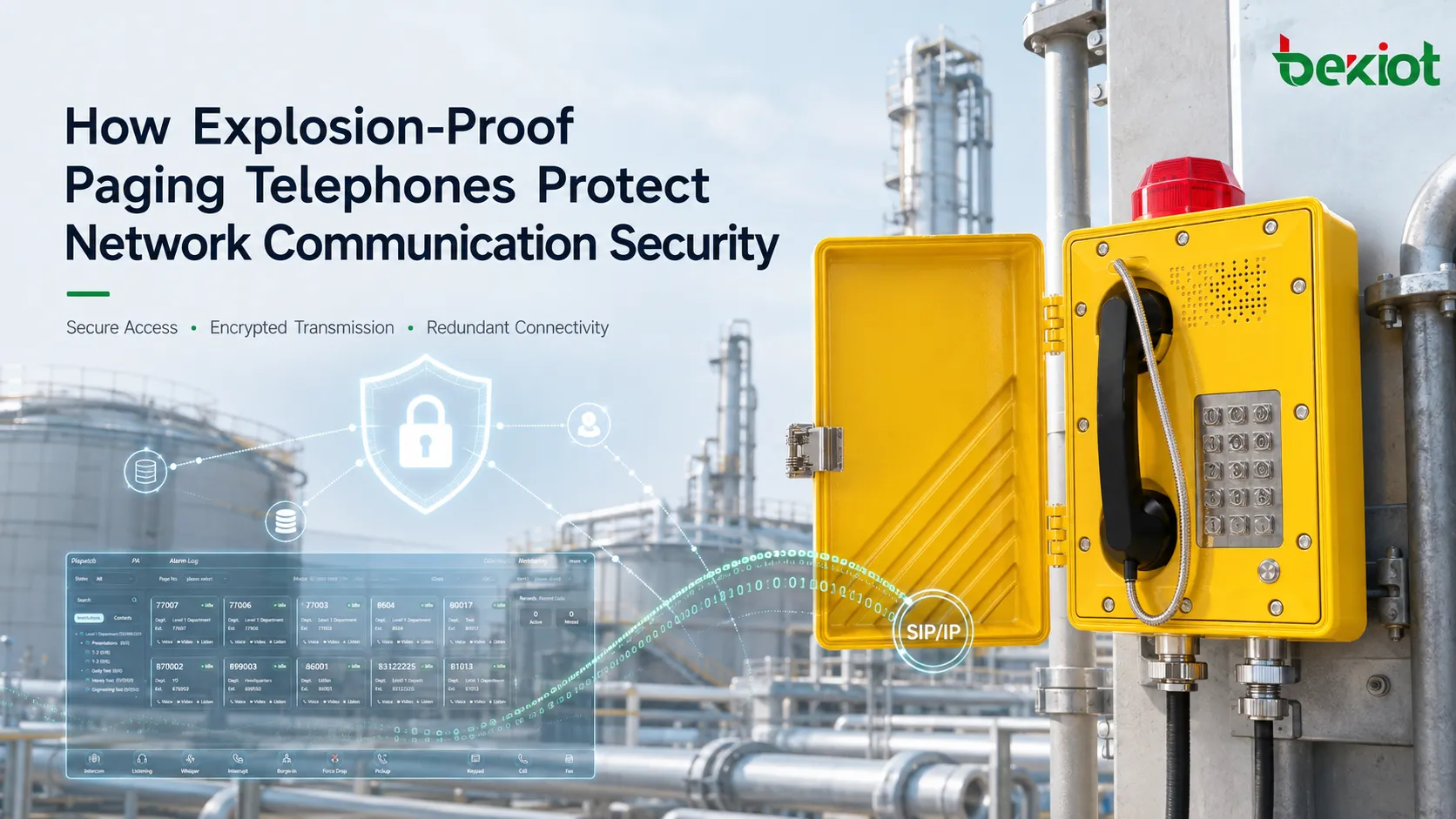 Comment les téléphones de sonorisation antidéflagrants contribuent à sécuriser les réseaux de communication industriels