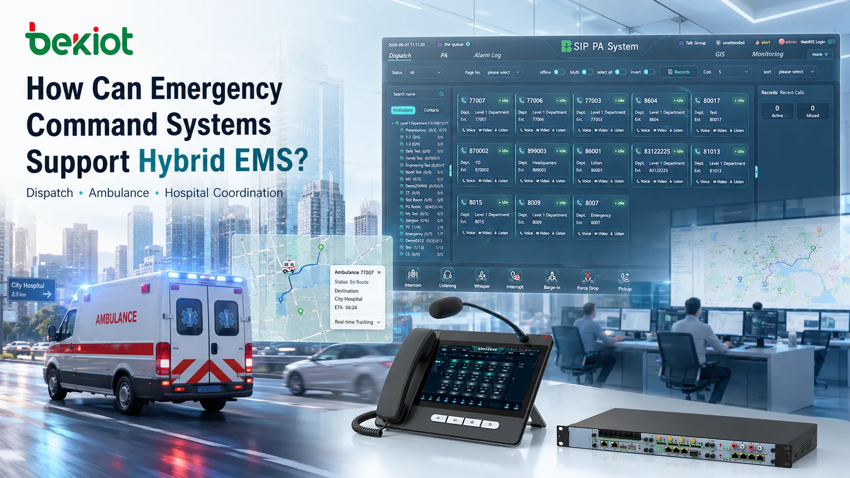 Comment un système de commandement d'urgence peut-il coordonner un modèle EMS hybride ?