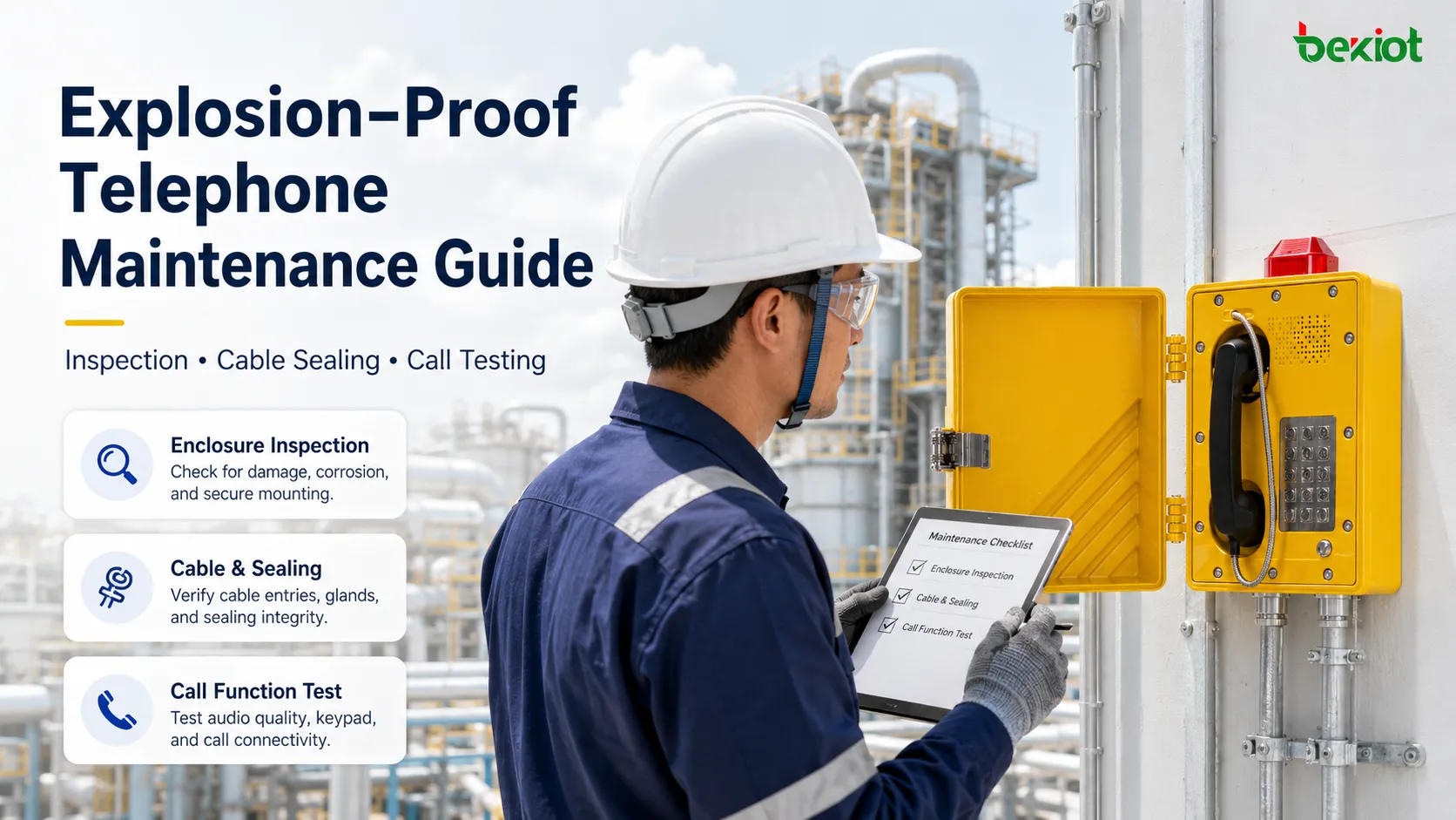 Guide de maintenance courante des téléphones antidéflagrants