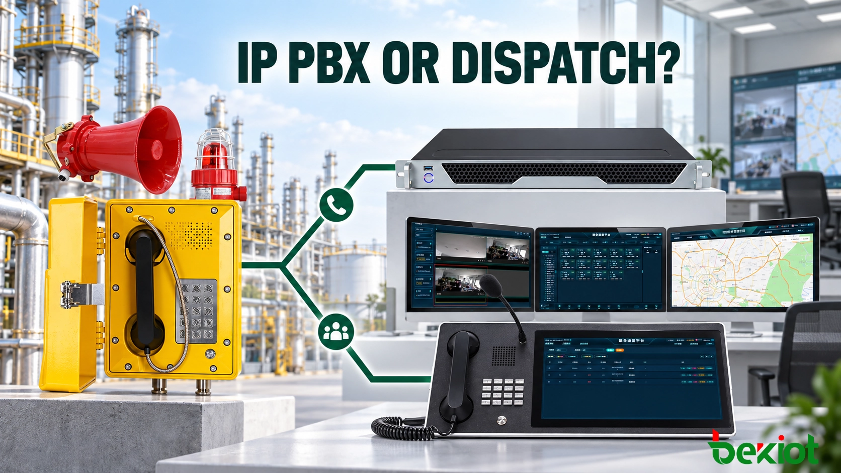 Les téléphones antidéflagrants doivent-ils être connectés à une IP PBX ou à un système de répartition ?