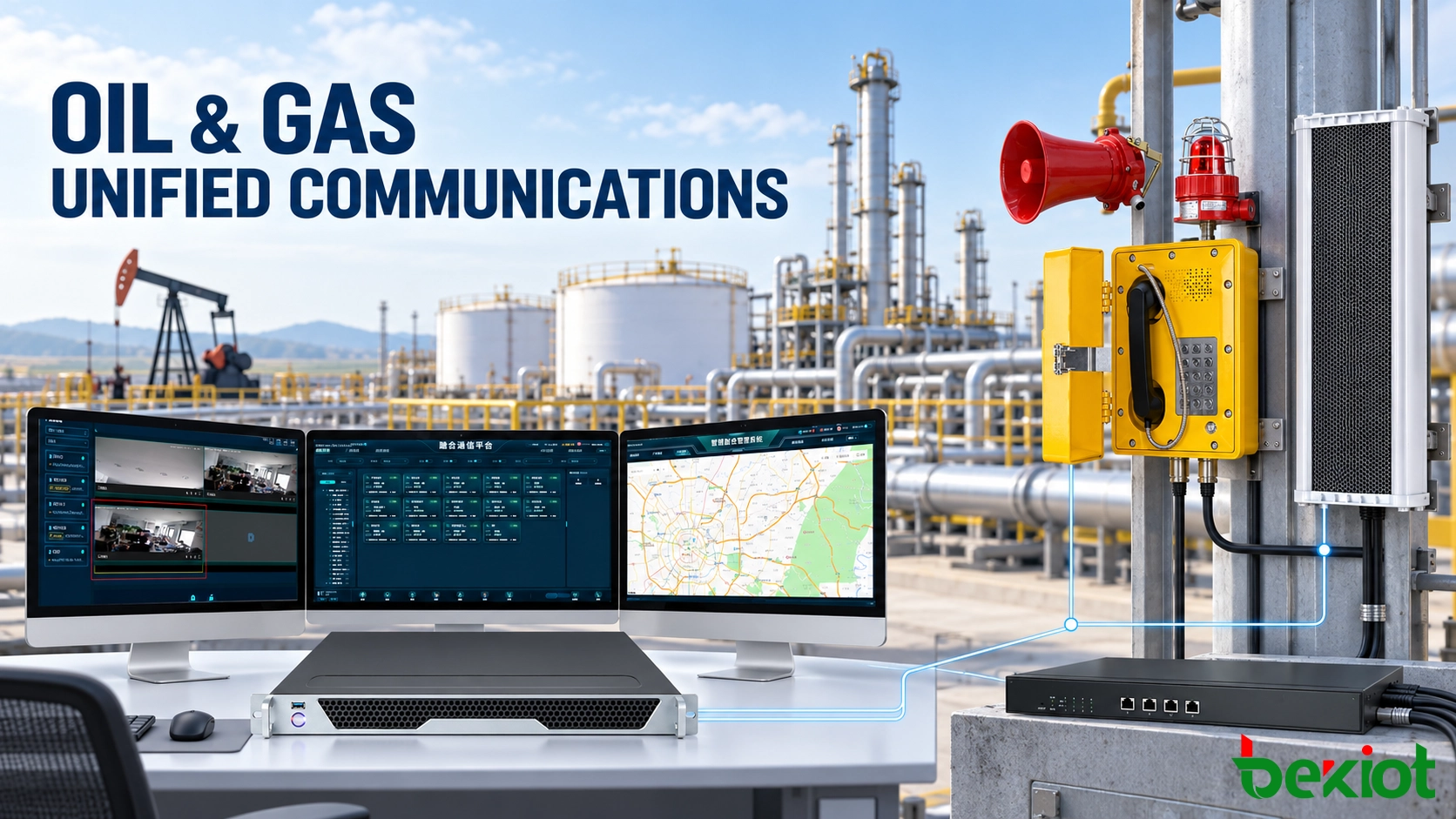 Communications unifiées pétrolières et gazières : répartition, alertes et opérations résilientes
