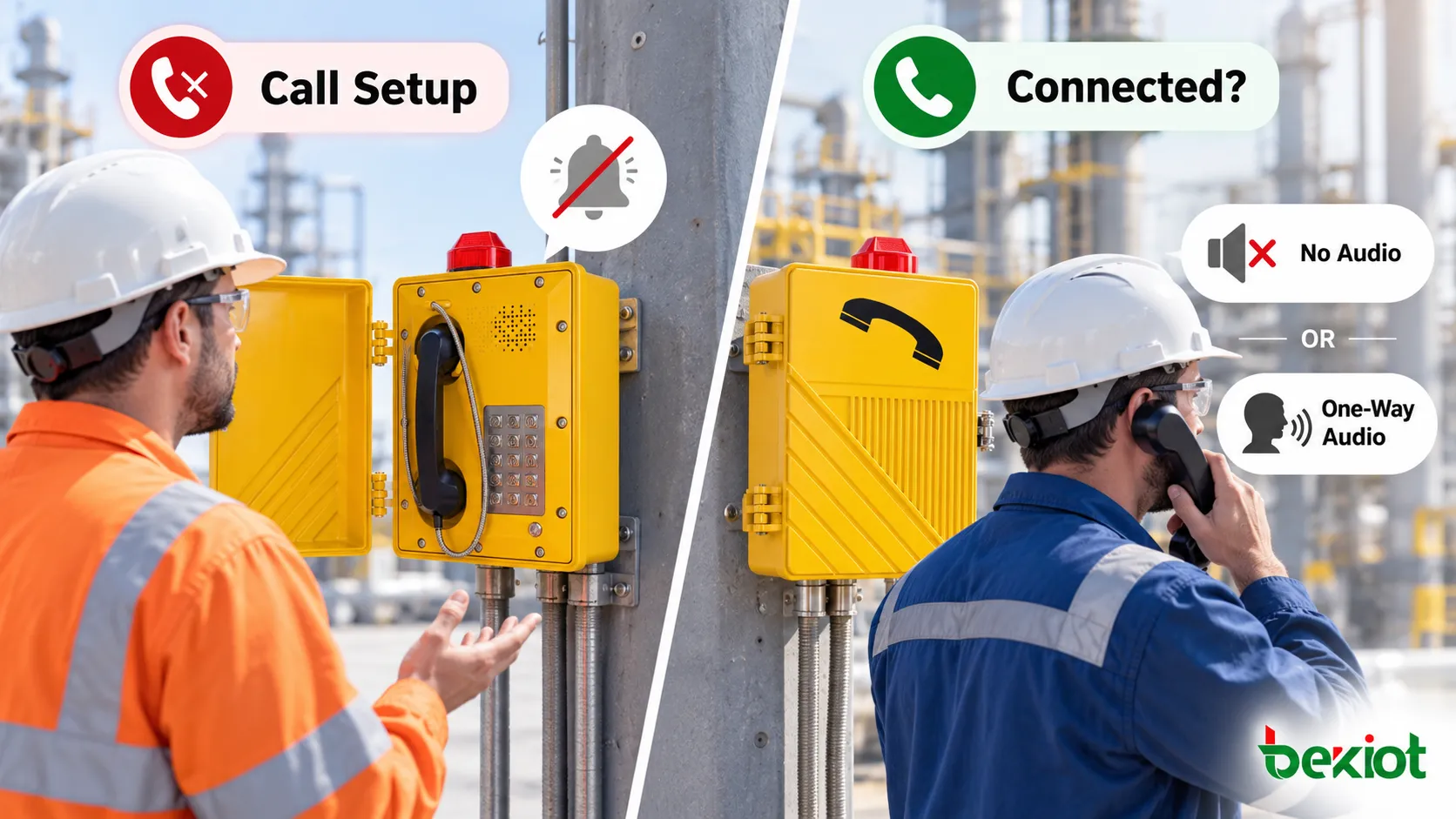 Lorsqu’un appel d’un téléphone SIP antidéflagrant est connecté mais sans audio ou avec une voix unidirectionnelle, diagnostiquer le chemin média via les adresses SDP, ports RTP, NAT, pare-feu et SBC