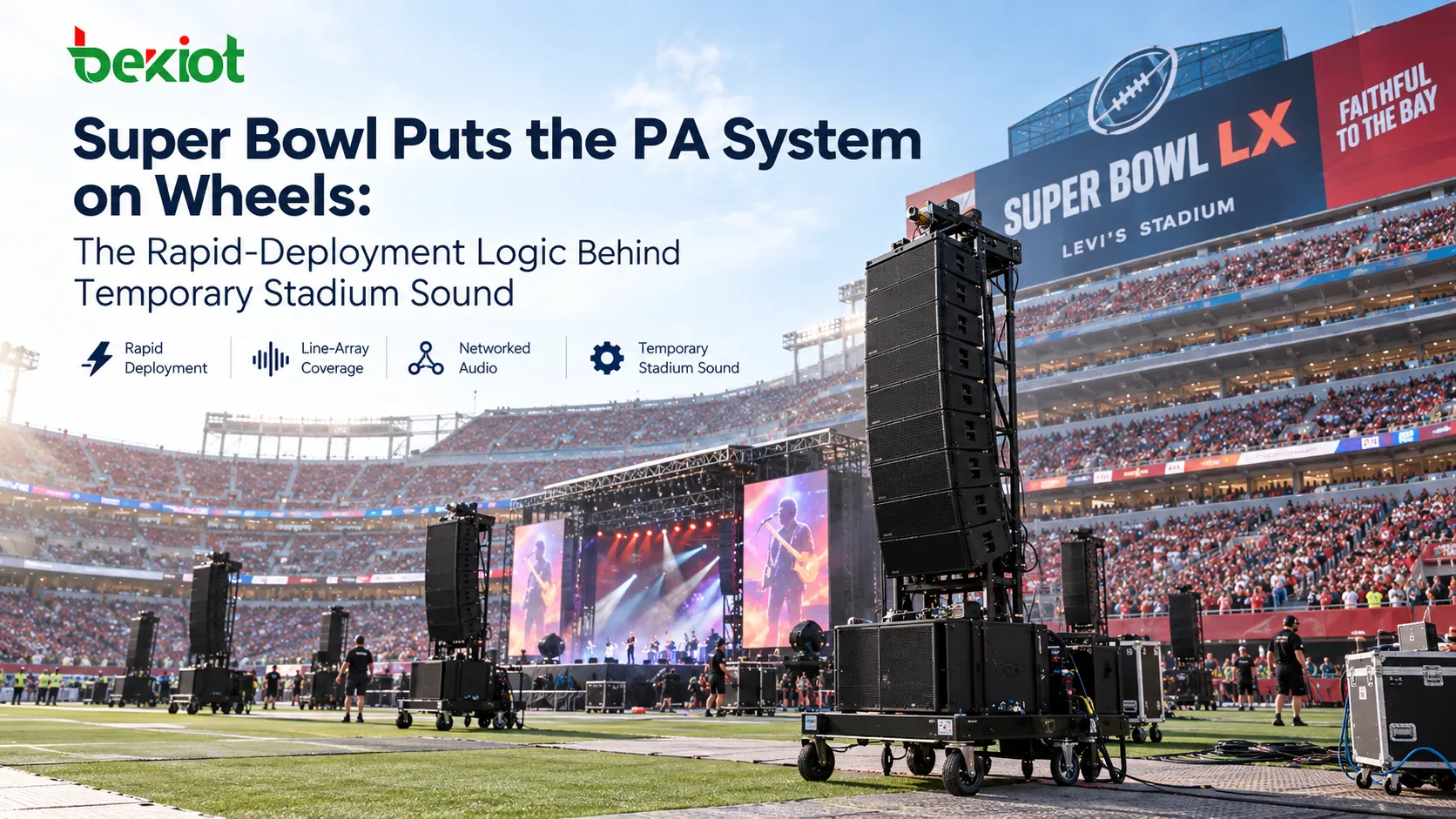 Le Super Bowl met la sonorisation sur roues : la logique de déploiement rapide derrière l’audio temporaire de stade