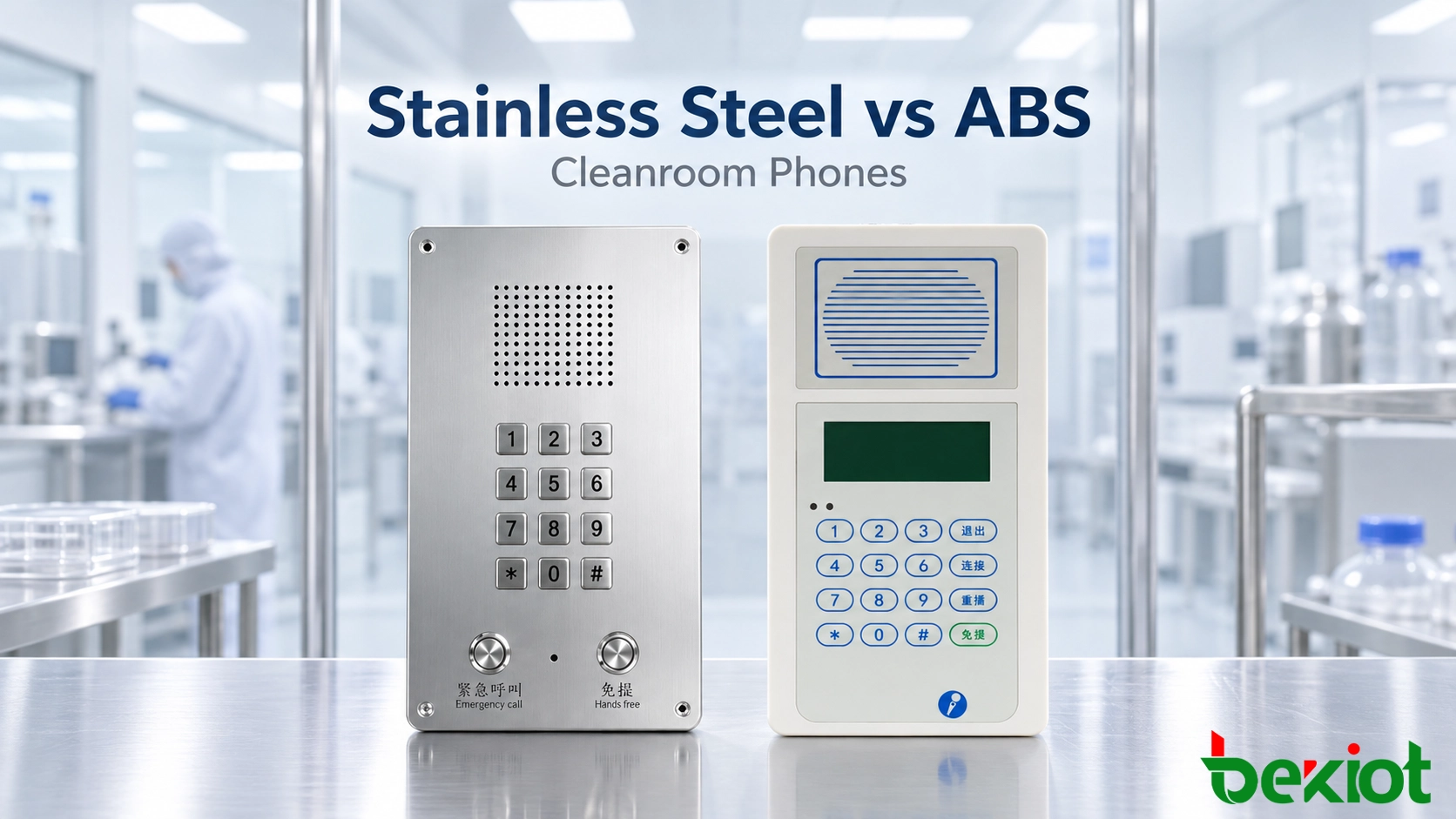 Acier inoxydable vs. téléphones ABS pour salles blanches : quel matériau est le meilleur pour votre installation ?